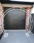 White Double Half Round
