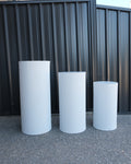 White Metal Round Plinth