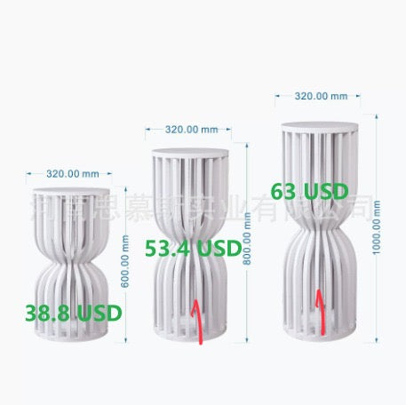 White Metal Round Plinth