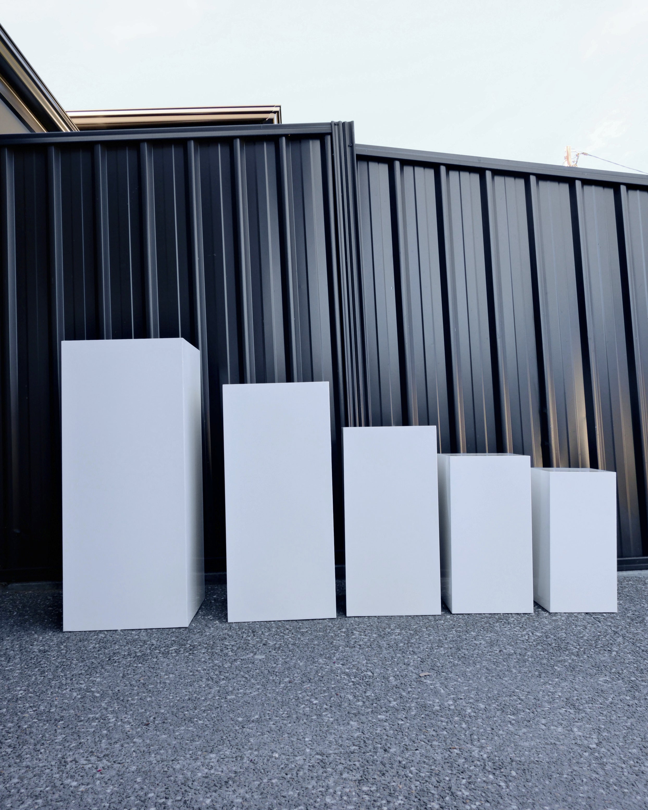 White Metal Square Plinth